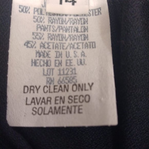 Size 14 2pc Pants/Suit Set Black & White by Perceptions by Irene B - Picture 12 of 13